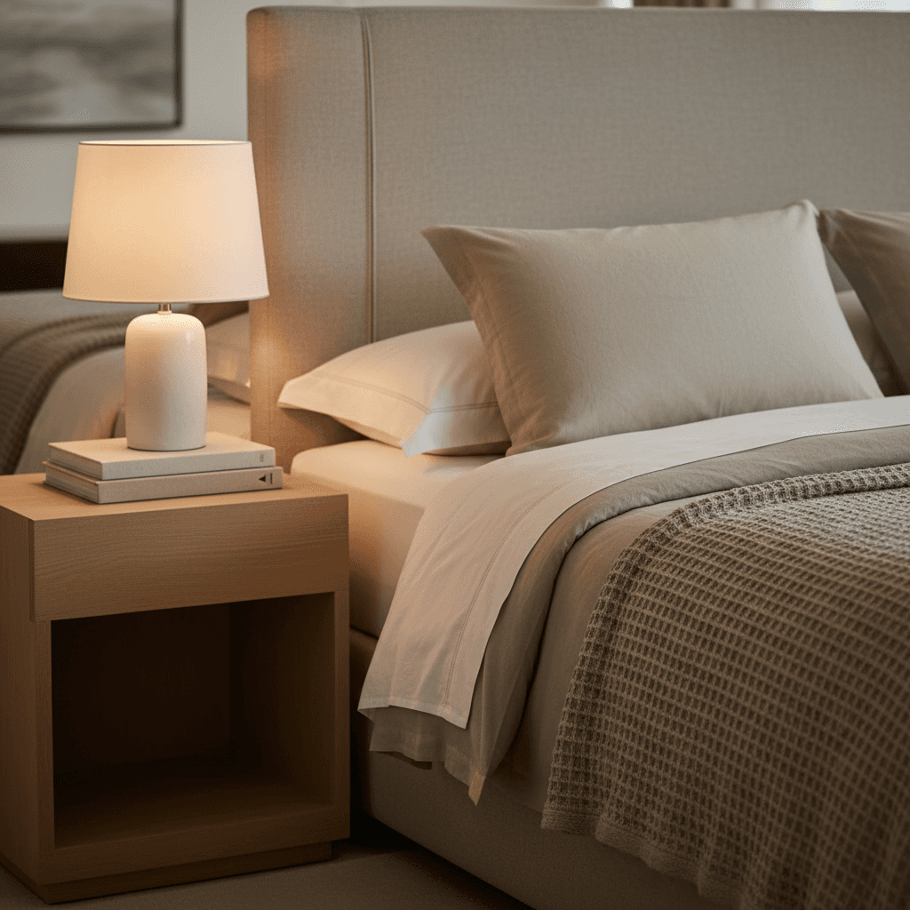 Triple-sheeted bed with hospital corners